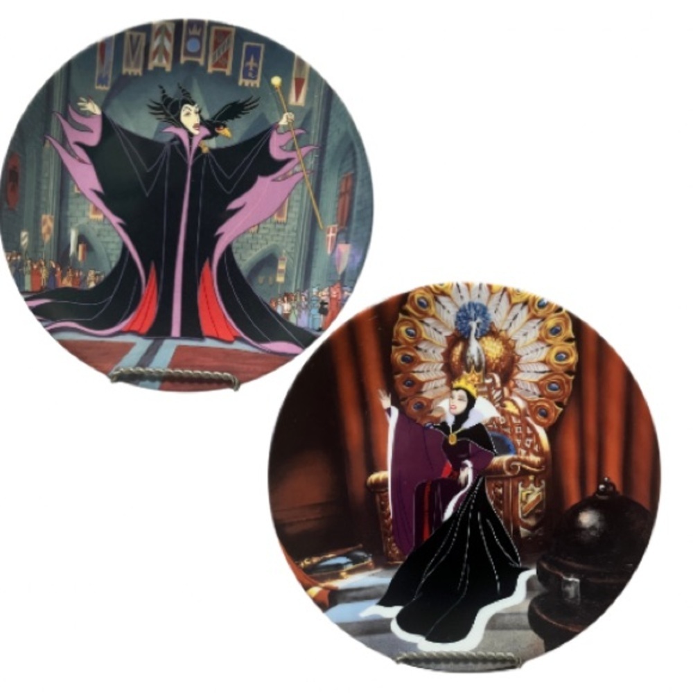 Walt Disney + The Bradford Exchange The Evil Queen & Maleficent Collector Plates